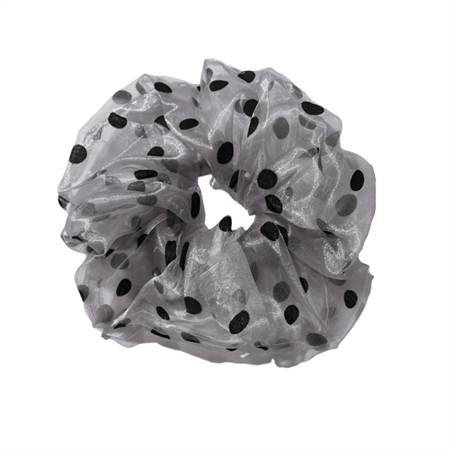 Scrunchie / Postiche Partiel Cheveux Synthétiques Gris – élastique, Courte, Raide, Neuf Avec étiquettes