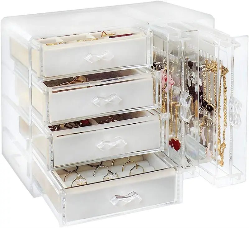 Schmuck-Organizer aus Acryl – 4 Schubladen & Ohrringhalter – UNIQ