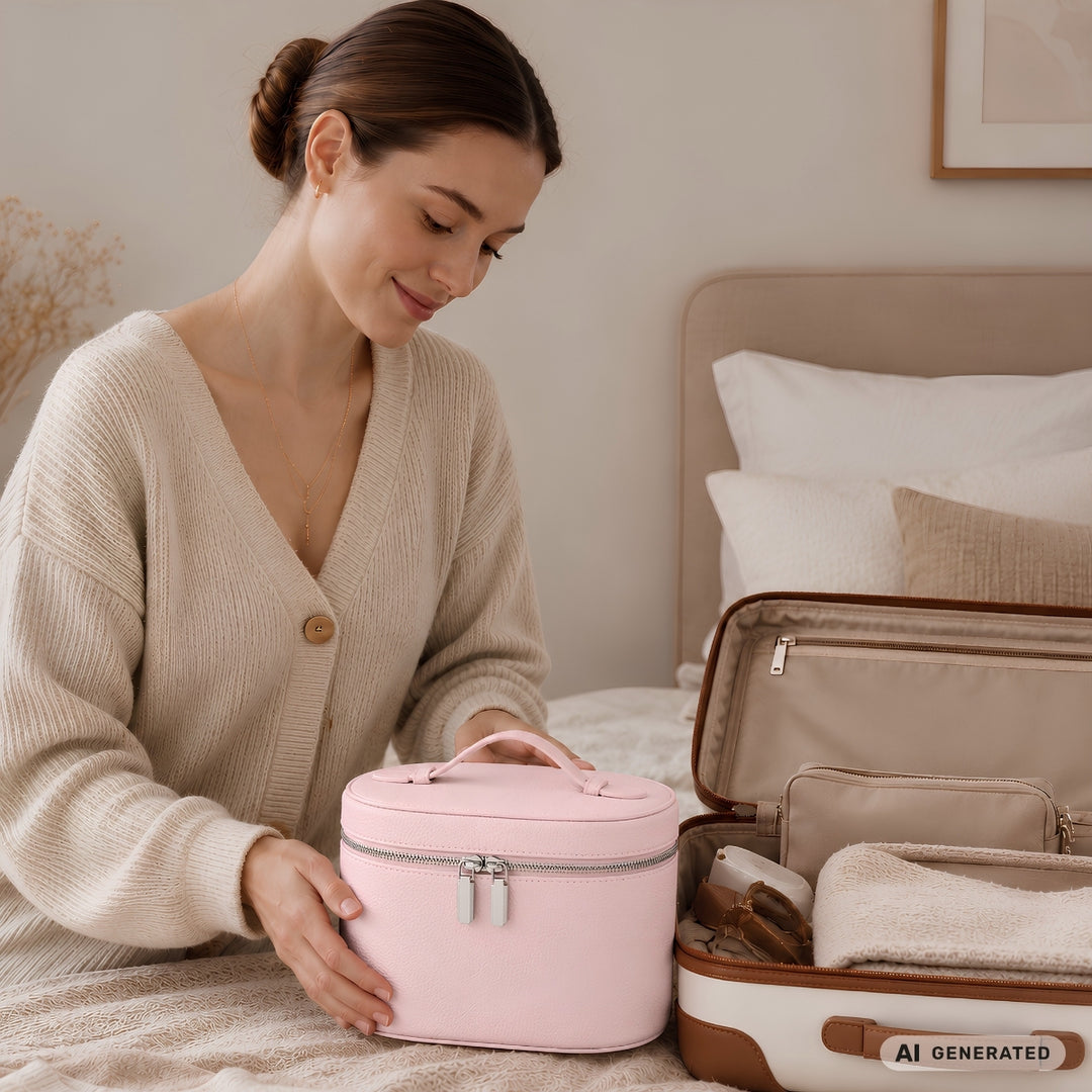 UNIQ Noemie Vanity Beauty Case Travel Organizer - Bubble Pink – image 4