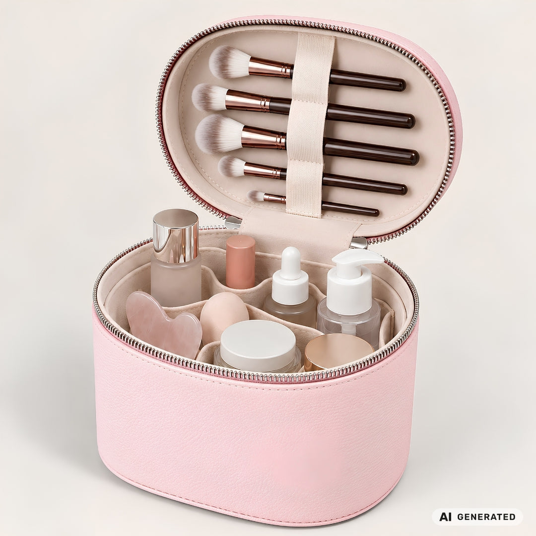 UNIQ Noemie Vanity Beauty Case Travel Organizer - Bubble Pink – image 9