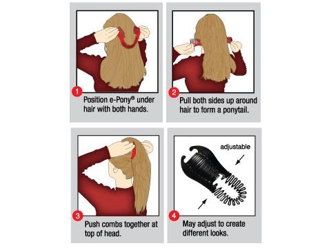 Banana Interlocking Hair Claw – Schwarz – Haaraccessoires
