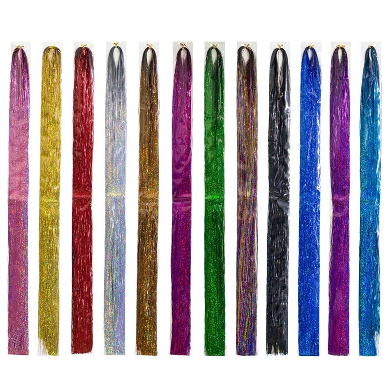 Bling Glitter Extensions 100 Glitzer-Haarsträhnen 80 cm, gold – | Fashiongirl