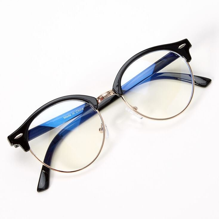 Blaulichtbrille – runde Browline, Stil 4 – | Fashiongirl