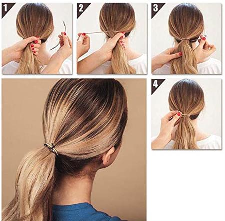 Bungee Hair Elastic 1 pack (10 pcs.) - Brown - Hair Accessories | Fashiongirl