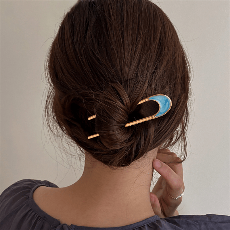 Chris Rubin Alina French Hairpin – Yellow Stardust – Haaraccessoires