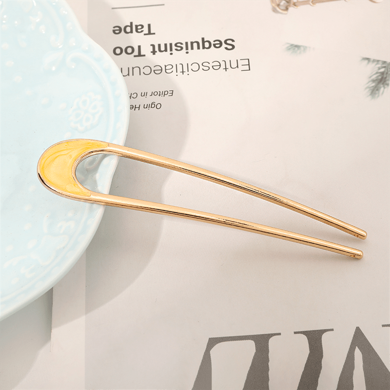 Chris Rubin Alina French Hairpin – Yellow Stardust – Haaraccessoires