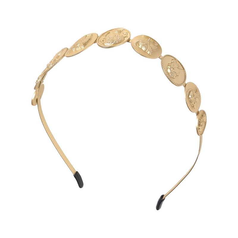Chris Rubin Gold Headband - Coins - Hair Accessories