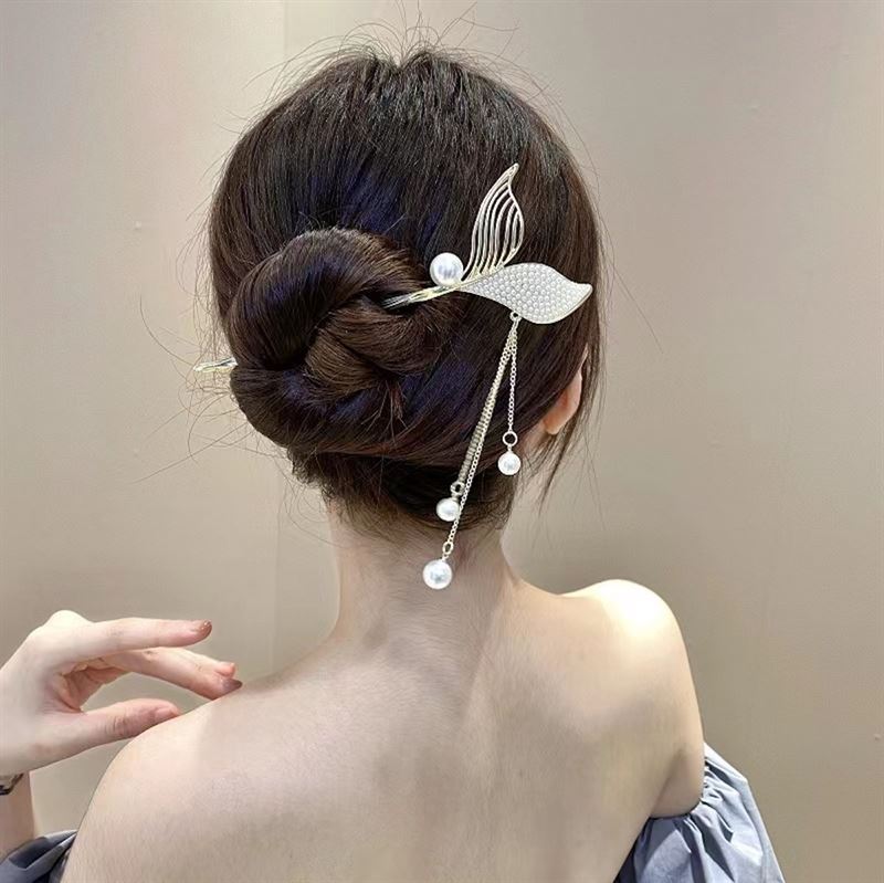 Chris Rubin Halia Hair Stick – Pearls – | Fashiongirl