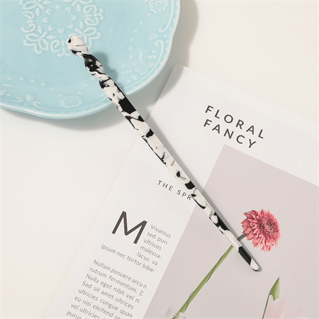 Chris Rubin Jade Hair Stick – Black Marble – | Fashiongirl
