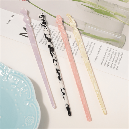 Chris Rubin Jade Hair Stick – Weißer Marmor – | Fashiongirl