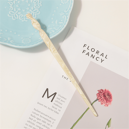Chris Rubin Jade Hair Stick – Gelber Marmor – | Fashiongirl