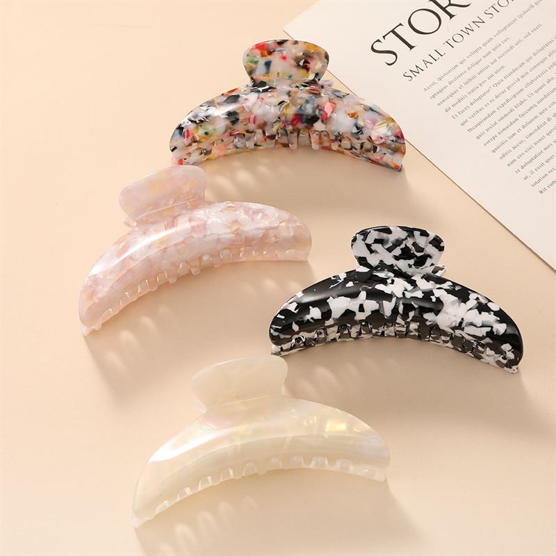 Chris Rubin Lydia Hair Claw – Weißer Marmor – Haaraccessoires | Fashiongirl