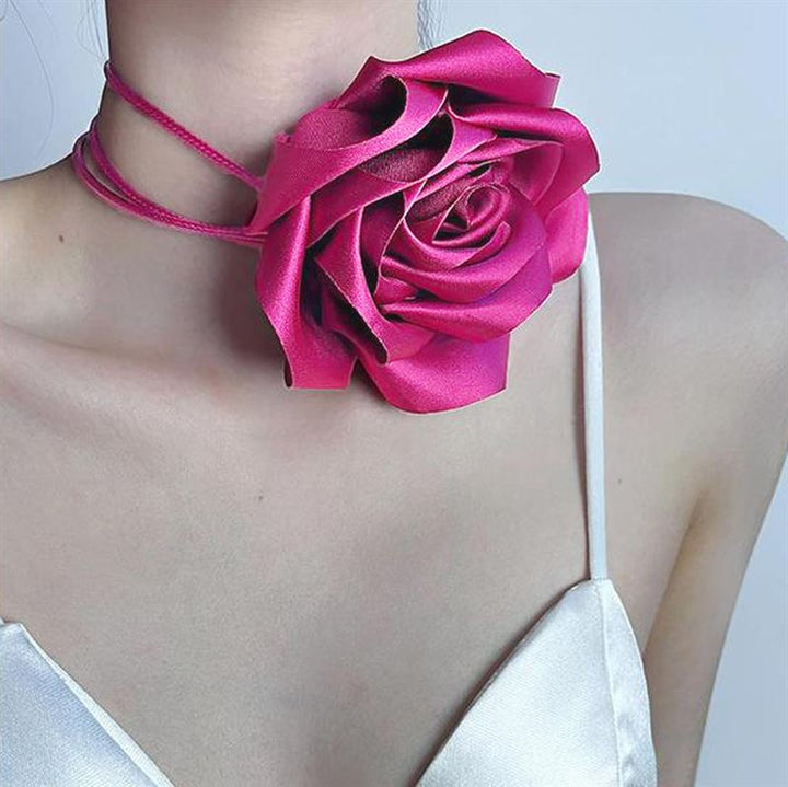 Chris Rubin Rosalia Choker-Halskette – Magenta-Pink – | Fashiongirl