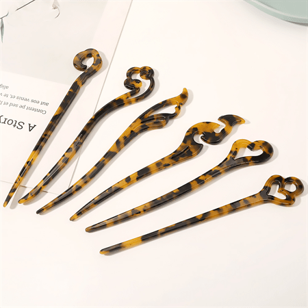 Chris Rubin Zoe Key Haarnadel – Dunkle Schildpattfarbe – Haaraccessoires | Fashiongirl