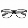 Klassische Wayfarer-Brille mit klaren Gläsern – | Fashiongirl