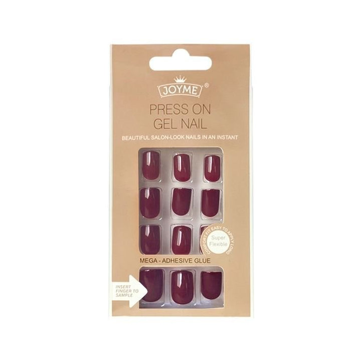 Klick- / Press-On-Nägel – Bordeauxrot #S130 – | Fashiongirl