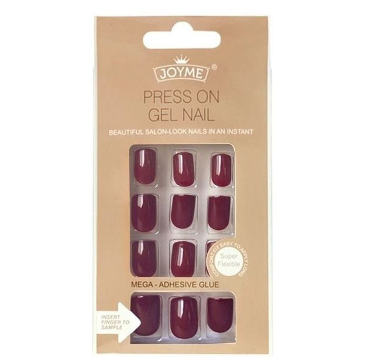 Klick- / Press-On-Nägel – Bordeauxrot #S130 – | Fashiongirl