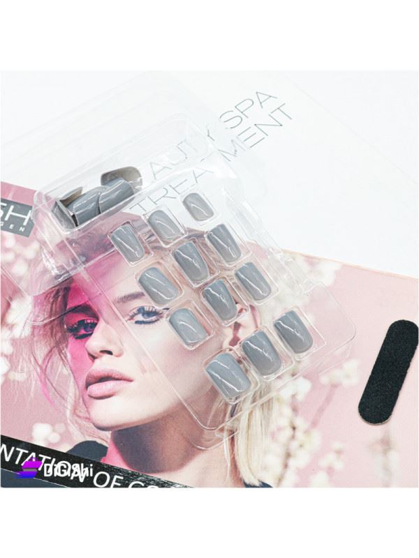 Klick- / Press-On-Nägel – Grau #S181 – | Fashiongirl