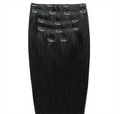 Haarverlängerungen zum Anklipsen Nr. 1 Schwarz – 7 Sets – 50 cm | Gold24 – | Fashiongirl