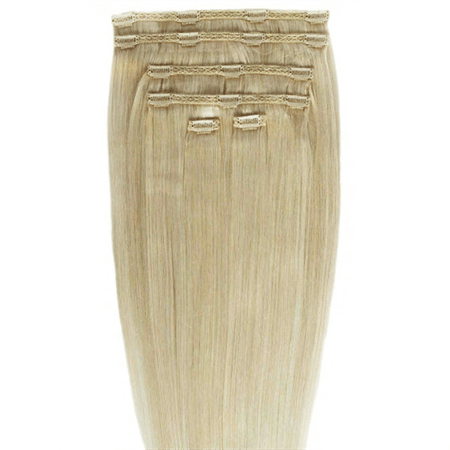 Clip-in-Haarverlängerungen #24 Goldblond – 7 Sets – 60 cm | Gold24 – | Fashiongirl