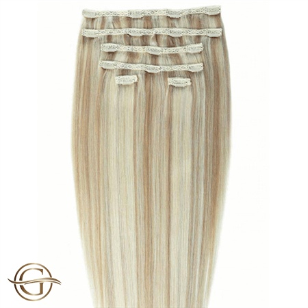 Clip on hair extensions #27/613 Lace mix - 7 sets - 50 cm | Gold24 - | Fashiongirl