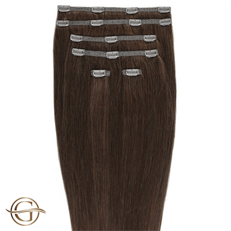 Clip-in-Haarverlängerungen #33B Dunkelrotbraun – 7 Sets – 50 cm | Gold24 – | Fashiongirl