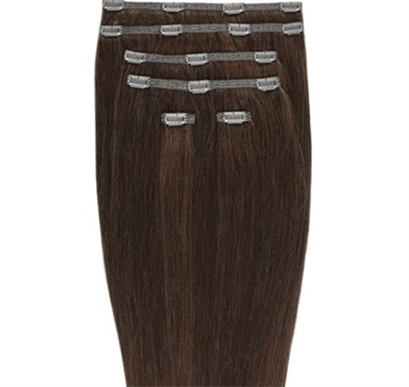 Clip-in-Haarverlängerungen #33B Dunkelrotbraun – 7 Sets – 50 cm | Gold24 – | Fashiongirl