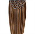 Haarverlängerungen zum Anklipsen #4/27 Braun/Blond-Mix – 7 Sets – 60 cm | Gold24 – | Fashiongirl