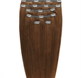 Clip-in-Haarverlängerungen #6 Hellbraun – 7 Sets – 50 cm | Gold24 – | Fashiongirl