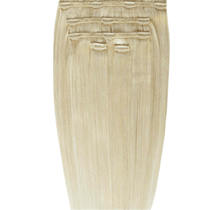 Haarverlängerungen zum Anclipsen #613 Blond – 7 Sets – 60 cm | Gold24 – | Fashiongirl