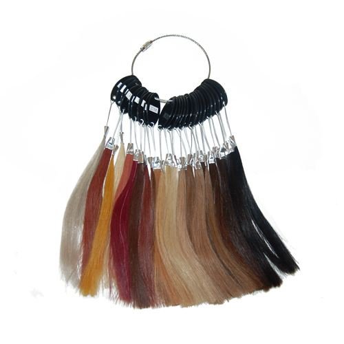 Farbkarte/Farbring mit Farbmuster für Haarverlängerungen – | Fashiongirl