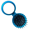 Kompakter Make-up-Spiegel mit Pinsel – blau – | Fashiongirl