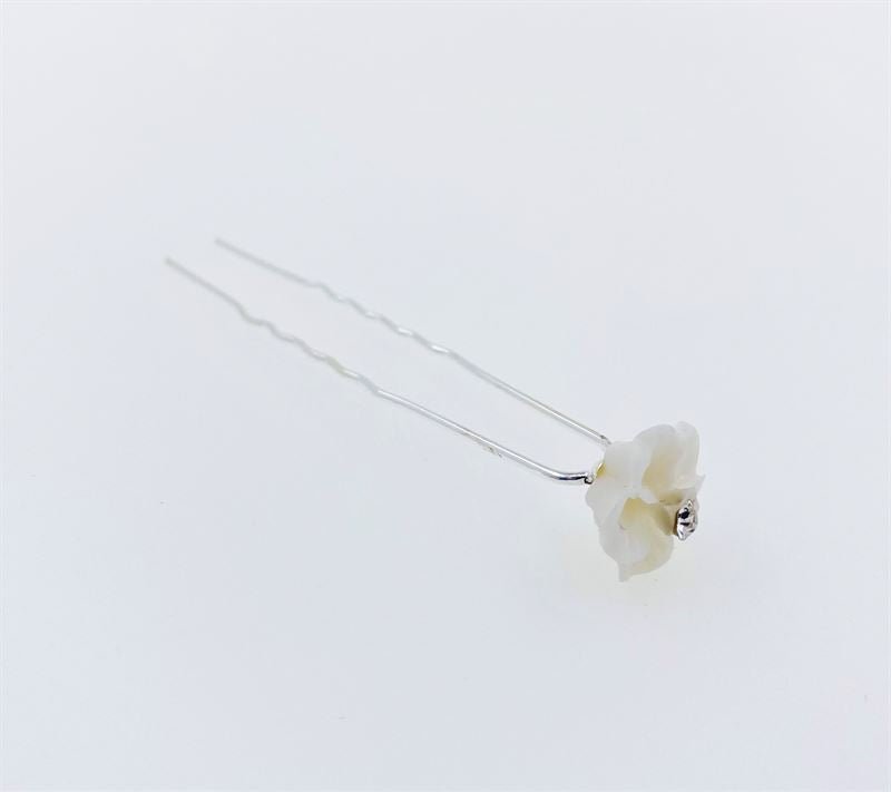 Haarschmuck Haarnadeln White Flower – 20 Stück – Haaraccessoires | Fashiongirl