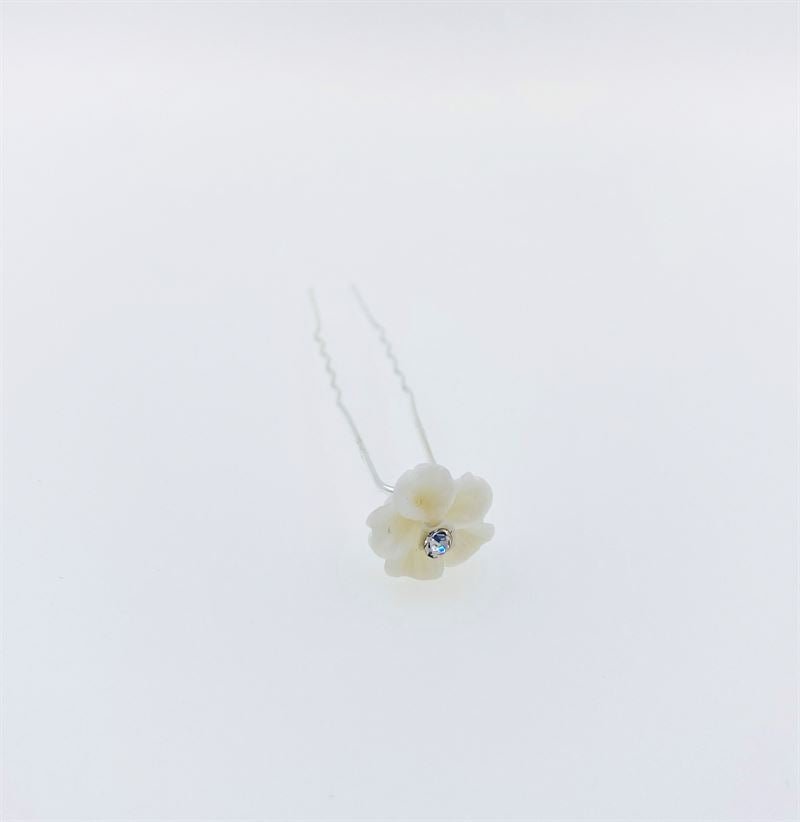 Haarschmuck Haarnadeln White Flower – 20 Stück – Haaraccessoires | Fashiongirl
