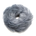 Haarband mit Fell – Faux Scrunchie, grau – Haaraccessoires
