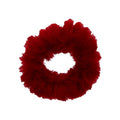 Haarband mit Fell – Faux Scrunchie, rot – Haaraccessoires