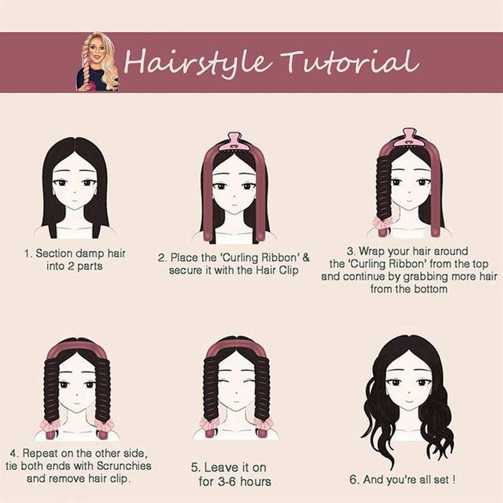 Heatless Hair Curlers – Schöne Locken ohne Hitze – Hellbeige – Haarstyling-Tool | Fashiongirl
