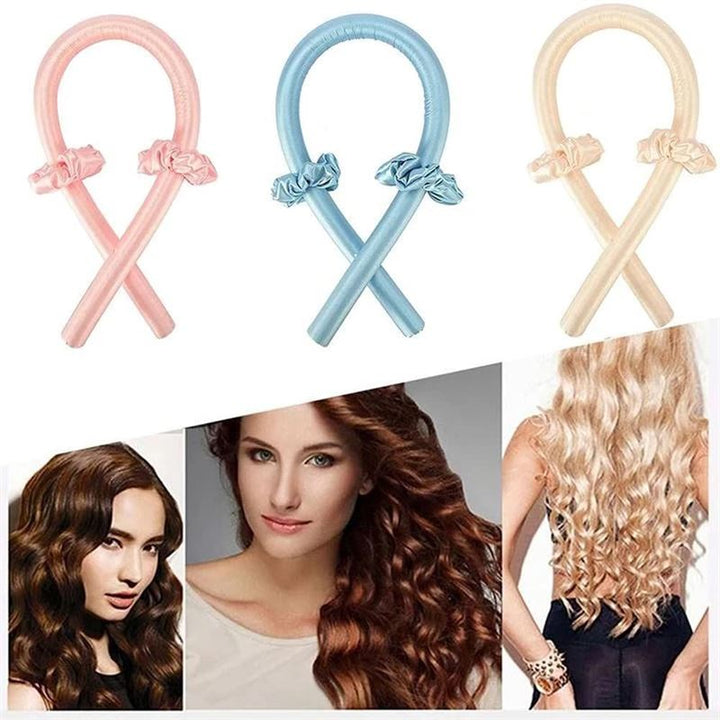 Heatless Hair Curlers – Schöne Locken ohne Hitze – Hellbeige – Haarstyling-Tool | Fashiongirl