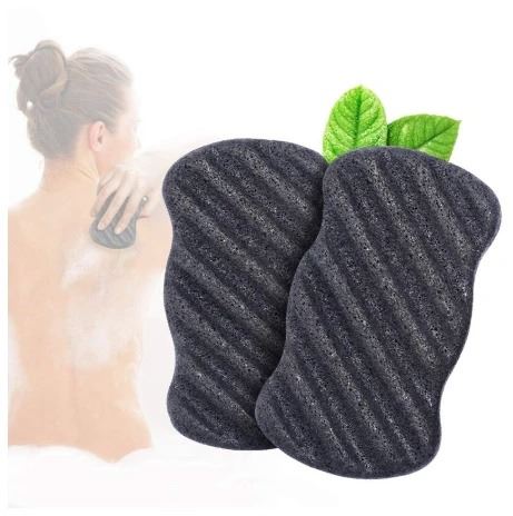 Konjac Dry Sponge Wave Bamboo Charcoal (für den Körper) – 1 Stück – | Fashiongirl