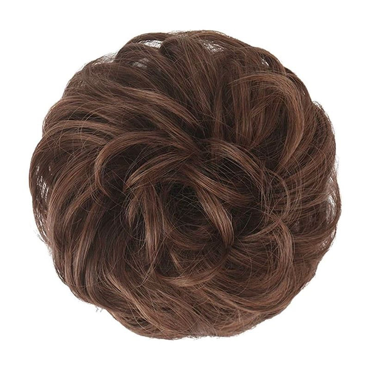 Messy Bun Haargummi mit lockigem Kunsthaar – 4/30# Schokoladenbraun – Haaraccessoires | Fashiongirl
