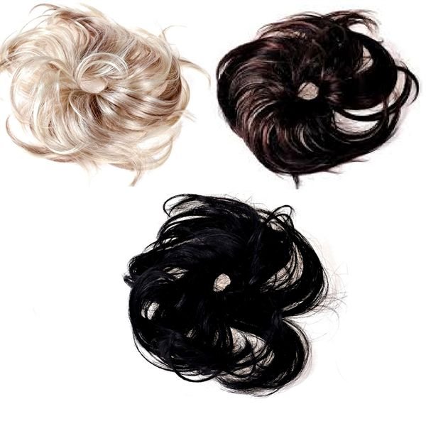 Messy Bun Haargummi mit Kunsthaar in verschiedenen Farben – Haaraccessoires | Fashiongirl