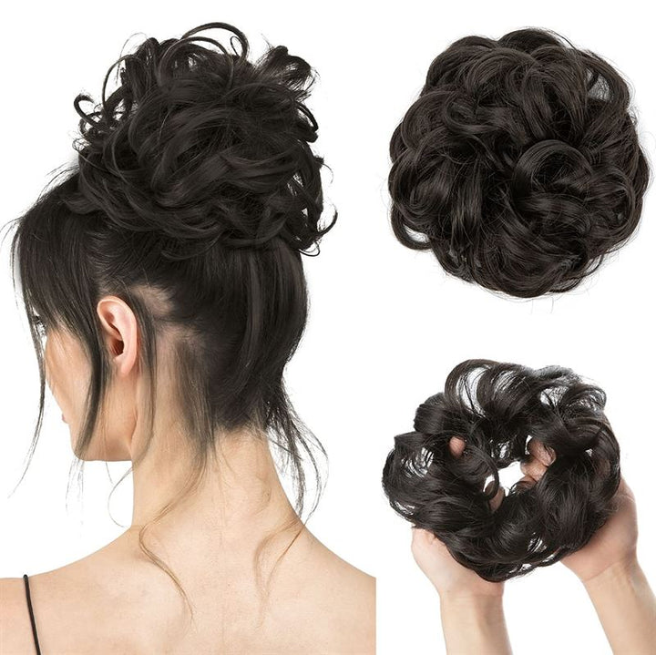 Messy Curly Hair für Dutt Nr. 4 – Schwarzbraun – Haaraccessoires | Fashiongirl