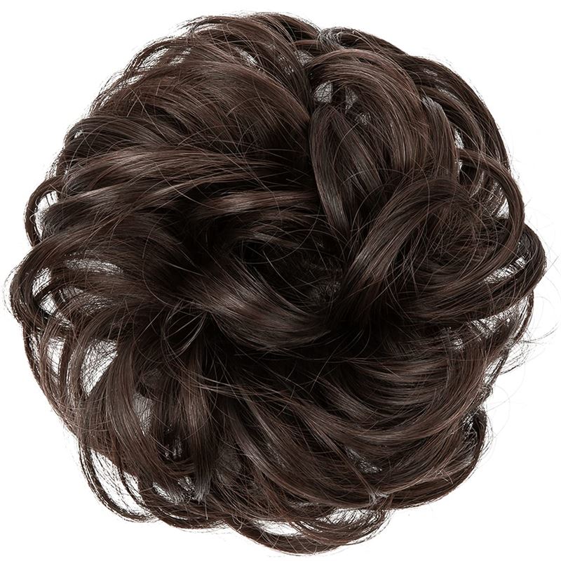 Messy Curly Hair for bun #6 - Dark Brown - Hair Accessories | Fashiongirl