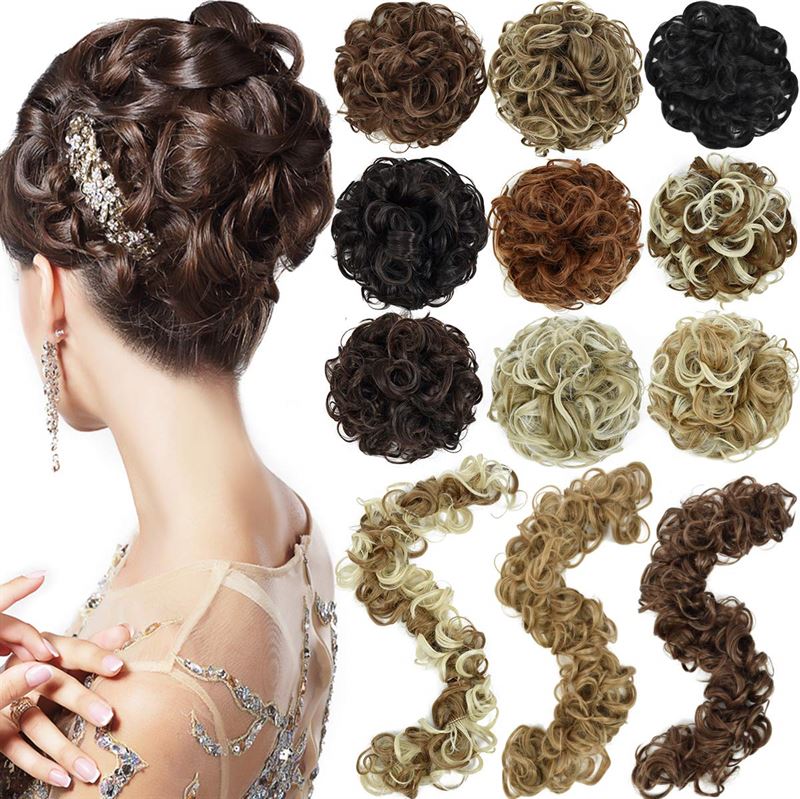 Messy Curly Hair für Dutt #M6PH613 – Braun/Blond-Mix – Haaraccessoires | Fashiongirl