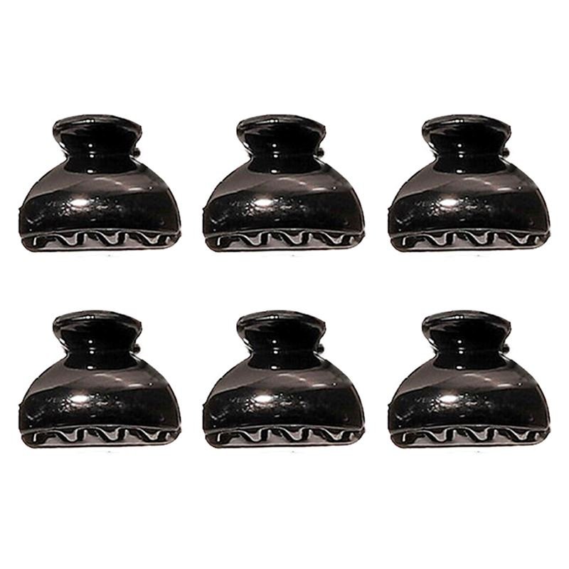 Mini-Haarspangen – 6 Stück – 2,5 cm – Schwarz – | Fashiongirl