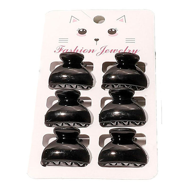 Mini-Haarspangen – 6 Stück – 2,5 cm – Schwarz – | Fashiongirl