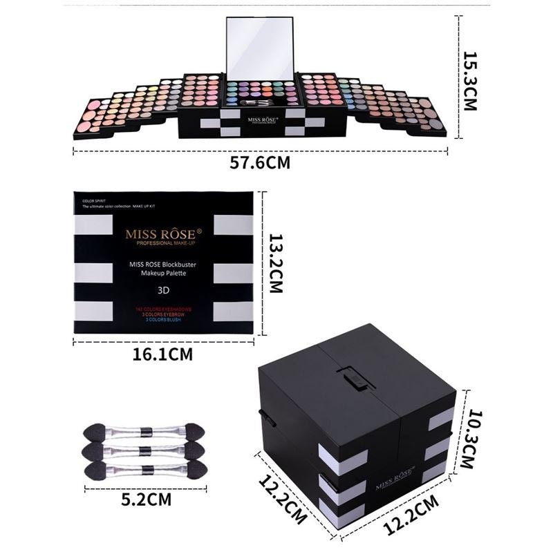 Miss Rose Blockbuster 3D Make-up-Augenbrauen-Paletten-Set – 148 Farben – | Fashiongirl