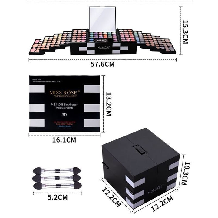 Miss Rose Blockbuster 3D Make-up-Augenbrauen-Paletten-Set – 148 Farben – | Fashiongirl