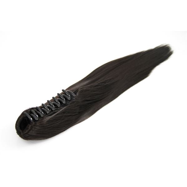 Pferdeschwanz mit Haarspange, glatt – dunkelbraun #2 – | Fashiongirl