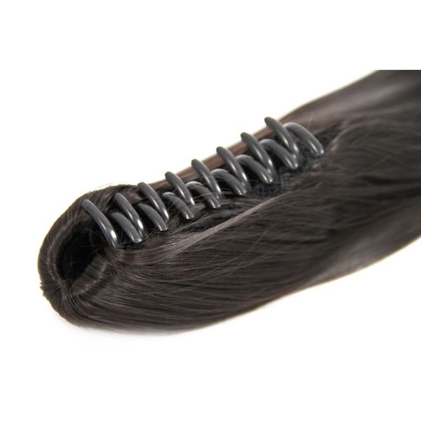Pferdeschwanz mit Haarspange, glatt – dunkelbraun #2 – | Fashiongirl